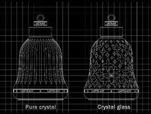 Load image into Gallery viewer, LIGHT ELF ROYAL LIGHT BLUE PURE CRYSTAL TABLE LAMP / PENDENT LAMP.
