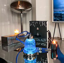 Load image into Gallery viewer, LIGHT ELF ROYAL LIGHT BLUE PURE CRYSTAL TABLE LAMP / PENDENT LAMP.
